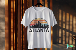 Atlanta Retro Cityscape Sublimation Clipart Product Image 3