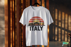 Italy Retro Cityscape Sublimation Clipart Product Image 3