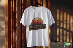 Angola Retro Cityscape Sublimation Clipart Product Image 3