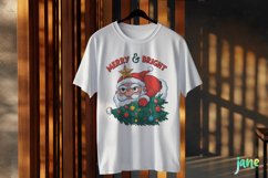 Merry And Bright Santa Claus Quotes Sublimation Clipart Product Image 3