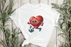 Cartoon Soccer Heart Character Clipart Product Image 3