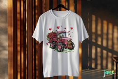 Valentine&#039;s Day Retro Pink Tractor Sublimation Product Image 2