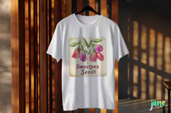 Sweetpea Seeds Vintage Flowers Clipart Seed Packet Product Image 3