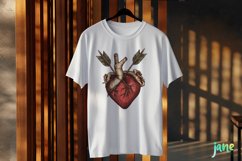 Vintage Heart Clipart Sublimation Product Image 3