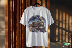 Vintage Train Christmas Sublimation Product Image 3