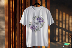 February - Watercolor Violet Birth Month Flower Clipart Product Image 2