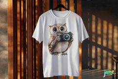 Owl Watercolor Cute Animals Photographer Product Image 3