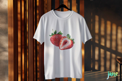 Watercolor Strawberry Clipart PNG Product Image 3