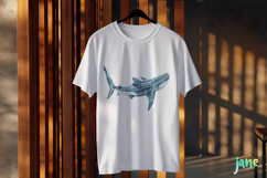 Whale Shark Rhincodon typus Watercolor Sharks Clipart Product Image 3