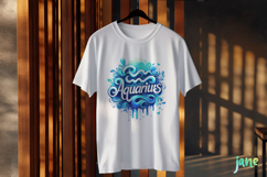Aquarius Zodiac Bundle Clipart Sublimation Product Image 3