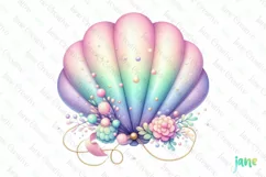 Mermaid Birthday Sea Shell PNG Clipart Product Image 1