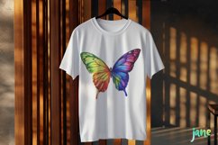 Rainbow Hand Drawing Butterfly Clipart Product Image 3