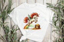 Cute Unicorn St Patrick&#039;s Day Clipart Product Image 2