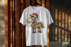 Cute Christmas Farm Animal Horse Clipart Product Image 3
