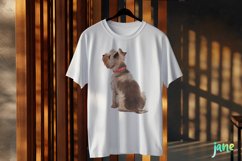 Christmas Yorkshire Terrier Back View Clipart Product Image 3