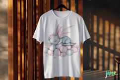 Baby Dragon With Bunny Ears Sublimation Clipart Product Image 3