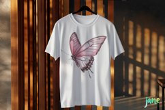 Pink Hand Drawing Butterfly Clipart Product Image 3