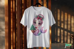 Pastel Christmas Mermaid Clipart Product Image 3