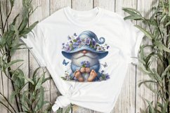 Blue Floral Gnome Sublimation Product Image 3