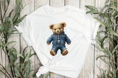 Beautiful Bear In Jeans Sublimation Clipart Product Image 1