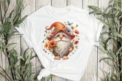 Orange Floral Gnome Sublimation Product Image 3