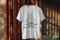 Gold And Mint Christmas Tree Clipart Product Image 3