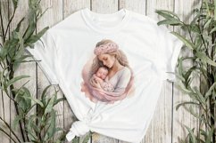 Pink Boho Baby And Mother Sublimation Clipart Product Image 2