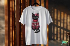 Valentine Black Cat PNG Clipart Product Image 3