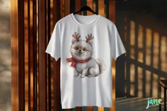 Little Christmas Pomeranian Dog Clipart Product Image 3