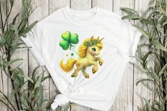 Cute Unicorn St Patrick&#039;s Day Clipart Product Image 3