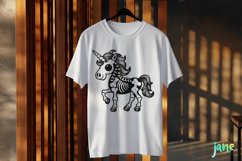 Skeleton Unicorn Sublimation Clipart Product Image 3