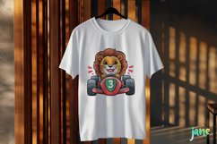 Cute Racing Animals Sublimation Clipart Product Image 3