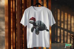 Double Exposure Christmas Turtle Clipart Product Image 3