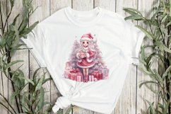 Pink Christmas Santa Claus Sublimation Clipart Product Image 2