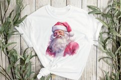 Pink Christmas Santa Claus Sublimation Clipart Product Image 2