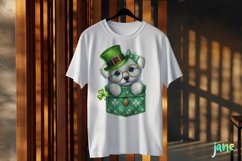 St. Patrick&#039;s Day Dog Pocket Clipart Product Image 3