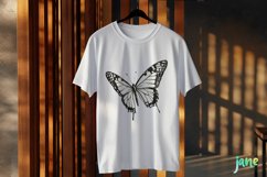 White Hand Drawing Butterfly Clipart Product Image 3