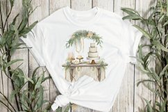 Green Boho Baby Shower Decoration Sublimation Clipart Product Image 3