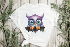 Halloween Peeking Owl Sublimation Clipart Product Image 2