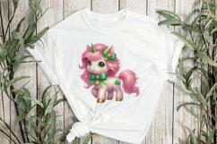 Cute Unicorn St Patrick&#039;s Day Clipart Product Image 2