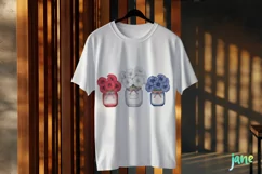4th Of July Trio Flowers Clipart Product Image 3