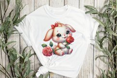 Bunny And Roses Clipart Product Image 3