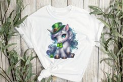 Cute Unicorn St Patrick&#039;s Day Clipart Product Image 2