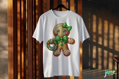 Sparkling Christmas Gingerbread Man Character Clipart Product Image 3