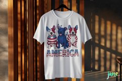 Patriotic Trio Dogs Sublimation Clipart Product Image 3