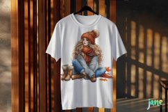 Autumn Girl Fall Sublimation Clipart Product Image 3