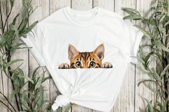 Peeking Bengal Cat Sublimation Clipart Product Image 2