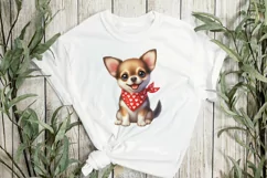 Cute Chihuahua Dog Red Bandana Clipart Product Image 2