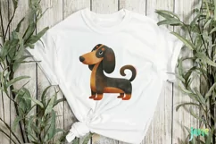 Funny Children's Dachshund Dog Book Clipart Product Image 3
