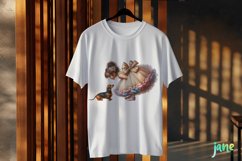 Little Girl With Dachshund Dog Clipart Product Image 3